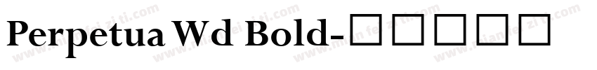 Perpetua Wd Bold字体转换
